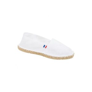 Espadryle Kariban Made in France. Białe espadryle KARIBAN, bez wzorów, bez obcasa. Za 123,00 zł.