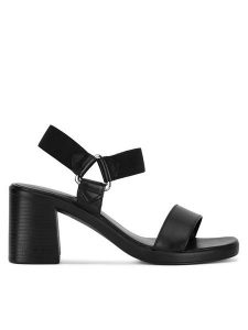 Lasocki Sandały RST-3250-01 Czarny. Czarne sandały Lasocki, bez wzorów, z materiału, bez obcasa, na słupku, bez zapięcia. Za 99,99 zł.
