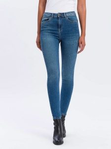 Cross Jeans Dżinsy - Skinny fit - w kolorze niebieskim rozmiar: W30/L34. Niebieskie jeansy Cross Jeans, z aplikacjami, z jeansu, z podwyższonym stanem. Za 117,45 zł.