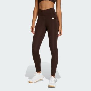 Długie legginsy Optimé Essentials Stash Pocket. Brązowe legginsy ADIDAS, bez wzorów, z podwyższonym stanem, długie. Za 231,00 zł.