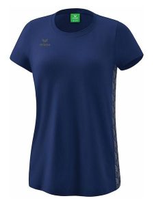 Erima Koszulka "Essential" w kolorze granatowym rozmiar: 38. Niebieskie bluzki Erima, bez wzorów, bez kołnierzyka, bez ramiączek. Za 100,75 zł.