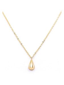 MOODE Naszyjnik "Julienne" z zawieszką - dł. 42 cm rozmiar: onesize. Żółte naszyjniki MOODE, ze stali. Za 43,99 zł.