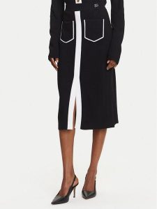 KARL LAGERFELD Spódnica ołówkowa A3W12023 Czarny Regular Fit. Czarne spódnice KARL LAGERFELD, m, bez wzorów, z wiskozy. Za 489,99 zł.