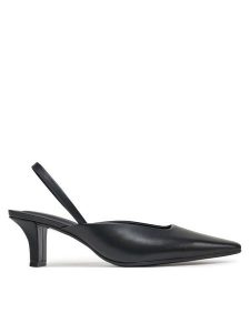 Calvin Klein Sandały Heel Mule Pump 50 - Lth HW0HW02551 Czarny. Czarne sandały Calvin Klein, bez wzorów, ze skóry, bez obcasa, na słupku, bez zapięcia. Za 409,99 zł.
