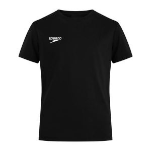 Koszulka T-Shirt damski Speedo Club Plain Tee. Czarne koszulki sportowe Speedo, bez wzorów, bez ramiączek. Za 85,76 zł.