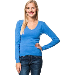 Sweter w kolorze niebieskim. Niebieskie swetry klasyczne marki William de Faye, z kaszmiru. W wyprzedaży za 136,95 zł.