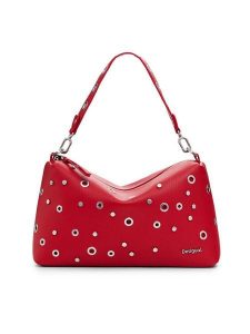 Desigual Torebka 25SAXPAN Czerwony. Czerwone torebki klasyczne Desigual, bez wzorów, ze skóry, bez dodatków. Za 279,99 zł.