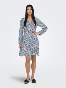 ONLY Sukienka w kolorze niebiesko-białym rozmiar: L. Białe sukienki ONLY, l, bez wzorów, z wiskozy, bez kołnierzyka, bez ramiączek, mini. Za 86,99 zł.