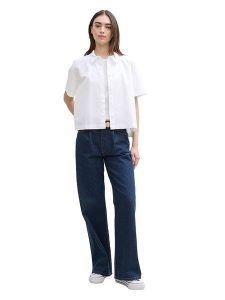 TOM TAILOR Denim Bluzka w kolorze białym rozmiar: XXL. Białe bluzki TOM TAILOR DENIM, xxl, bez wzorów, z bawełny, bez kołnierzyka, bez ramiączek. Za 70,24 zł.