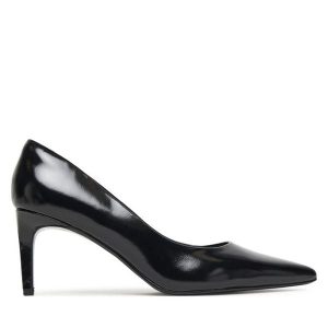 Szpilki Calvin Klein. Czarne szpilki Calvin Klein, bez wzorów, bez obcasa. Za 589,99 zł.