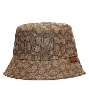 Kapelusz Coach. Brązowe kapelusze Coach, bez wzorów. Za 319,99 zł.