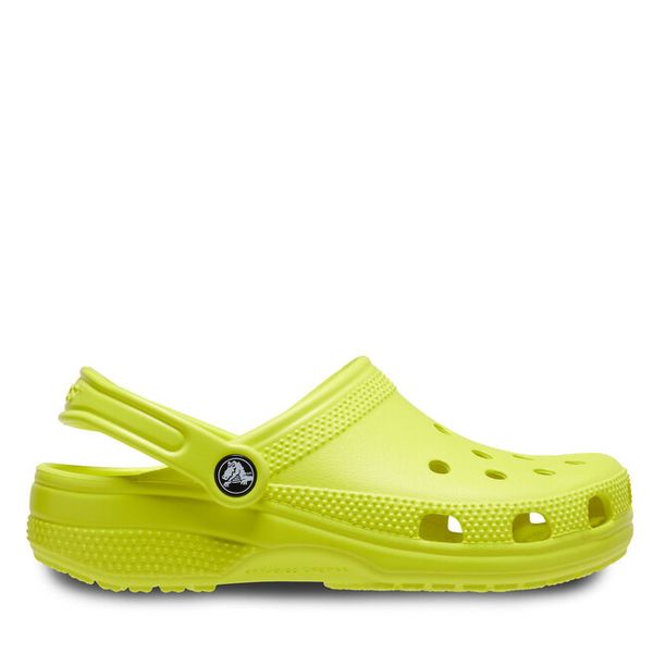 Klapki Crocs. Żółte klapki Crocs, bez wzorów, bez obcasa. Za 239,99 zł.