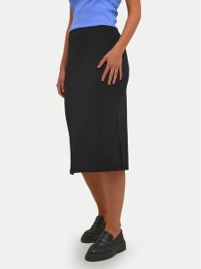 Kaffe Spódnica midi Malli 10506346 Czarny Regular Fit. Czarne spódnice Kaffe, xs, bez wzorów, z syntetyku, midi. Za 139,99 zł.