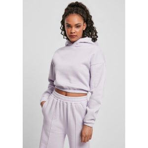 Bluza damska z kapturem Urban Classics krótka oversized. Fioletowe bluzy Urban Classics, uniwersalny, bez wzorów, z kapturem. Za 191,00 zł.