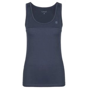 Damski top Loap Mery Slim Fit – rozmiar M. Niebieskie topy ZSPORT, m, bez wzorów, bez kołnierzyka, bez ramiączek. Za 152,99 zł.