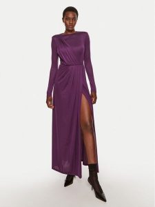 Silvian Heach Sukienka codzienna Gasnsky GPA24282VE Fioletowy Regular Fit. Fioletowe sukienki Silvian Heach, na co dzień, bez wzorów, z syntetyku, bez kołnierzyka, bez ramiączek, proste. Za 629,00 zł.