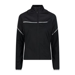 Wodoodporna kurtka z odpinanymi rękawami dla kobiet CMP. Czarne kurtki CMP, bez wzorów, bez kaptura. Za 412,80 zł.