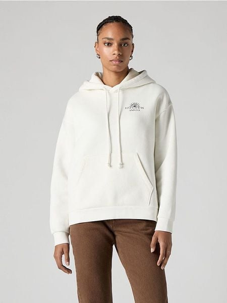 Levi's Bluza w kolorze białym rozmiar: L. Białe bluzy Levi's®, l, bez wzorów, z bawełny, z kapturem. Za 155,15 zł.