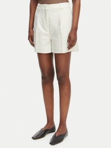 Calvin Klein Jeans Szorty materiałowe LV047F632G Biały Regular Fit. Białe szorty Calvin Klein Jeans, bez wzorów, z jeansu. Za 409,99 zł.