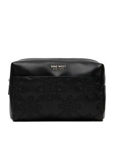 Nine West Kosmetyczka CEO-NW-W1-030-AW26 Czarny. Czarne kosmetyczki Nine West, bez wzorów, ze skóry. Za 79,99 zł.