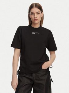 Karl Lagerfeld Jeans T-Shirt B2W17074 Czarny Regular Fit. Czarne t-shirty Karl Lagerfeld Jeans, xl, bez wzorów, z bawełny, bez kołnierzyka, bez ramiączek. Za 290,99 zł.