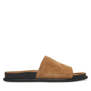 Klapki Vagabond Shoemakers. Brązowe klapki Vagabond Shoemakers, bez wzorów, bez obcasa. Za 409,99 zł.