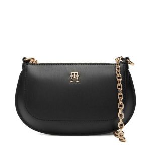 Torebka Tommy Hilfiger. Czarne listonoszki TOMMY HILFIGER, bez wzorów, bez dodatków. Za 529,99 zł.