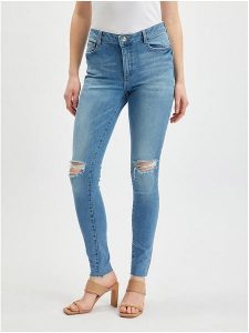 Orsay Dżinsy - Skinny fit - w kolorze błękitnym rozmiar: 36. Niebieskie jeansy Orsay, bez wzorów, z podwyższonym stanem. Za 78,99 zł.
