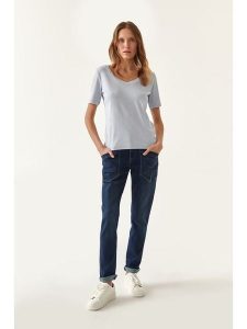 TATUUM Dżinsy - Regular fit - w kolorze granatowym rozmiar: 36. Niebieskie jeansy Tatuum, z aplikacjami, ze skóry. Za 162,49 zł.