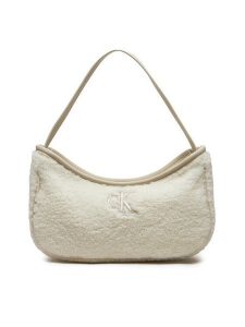 Calvin Klein Jeans Torebka Teddy IU0IU00634 Écru. Torebki klasyczne Calvin Klein Jeans, bez wzorów, z jeansu, bez dodatków. Za 239,99 zł.