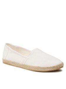 Jenny Fairy Espadryle WS140702-X Biały. Białe espadryle Jenny Fairy, bez wzorów, z materiału, bez obcasa. Za 89,99 zł.