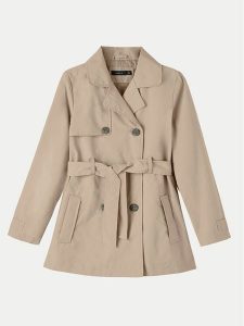 NAME IT Trencz Madelin 13237537 Beżowy Regular Fit. Brązowe płaszcze Name it, bez wzorów, z syntetyku, bez kaptura. Za 229,99 zł.