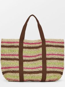 Becksöndergaard Shopper bag "Papel Berta" ze wzorem - 44 x 40 cm rozmiar: onesize. Shopper bag Becksöndergaard, bez wzorów, z materiału, na ramię, bez dodatków. Za 158,10 zł.