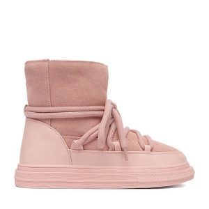 Śniegowce DeeZee. Czerwone buty zimowe DeeZee, bez obcasa, bez zapięcia. Za 299,99 zł.