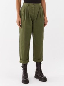 Pinko Jeansy Pista 100239 A0D5 Zielony Boyfriend Fit. Zielone jeansy Pinko, bez wzorów, z bawełny. Za 629,99 zł.