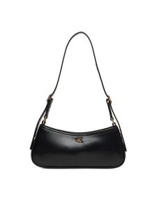 Calvin Klein Torebka Ck Small Shoulder Bag LV04F3170G Czarny. Czarne torebki klasyczne Calvin Klein, bez wzorów, ze skóry, bez dodatków. Za 299,99 zł.