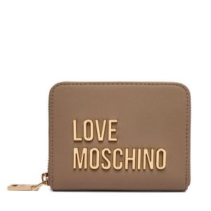 Portfel LOVE MOSCHINO. Brązowe portfele LOVE MOSCHINO, bez wzorów. Za 399,99 zł.