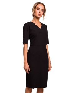 Made of emotion Sukienka w kolorze czarnym rozmiar: XL. Czarne sukienki Made Of Emotion, xl, bez wzorów, bez kołnierzyka, bez ramiączek, mini. Za 136,45 zł.