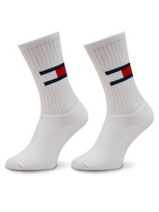 Tommy Jeans Skarpety długie 701228222 Biały. Białe skarpetki Tommy Jeans, bez wzorów, z bawełny. Za 69,99 zł.