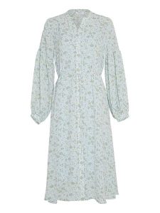 MOSS COPENHAGEN Sukienka "Jasia Rikkelie" w kolorze błękitno-zielonym rozmiar: S. Niebieskie sukienki Moss Copenhagen, s, bez wzorów, bez kołnierzyka, bez ramiączek, midi. Za 127,35 zł.