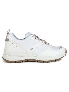 Geox Sneakersy "Braies" w kolorze białym rozmiar: 38. Białe trampki Geox, bez wzorów, z gumy, bez zapięcia. Za 250,55 zł.