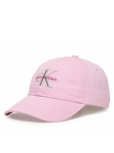 Calvin Klein Czapka z daszkiem Monologo Embroidery Baseball Hat LV04K5026G Różowy. Czerwone czapki Calvin Klein, bez wzorów, z bawełny. Za 149,99 zł.