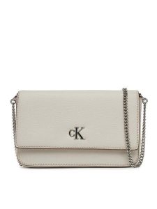 Calvin Klein Jeans Torebka Minimal Monogram Ew Flap Ph/Cb19 LV04K1027G Beżowy. Brązowe torebki klasyczne Calvin Klein Jeans, bez wzorów, z jeansu, bez dodatków. Za 209,99 zł.