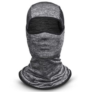 Czapka z pełnym zakryciem, przeciwsłoneczna, oddychająca. Szare czapki ROCKBROS, bez wzorów, z jedwabiu, sportowe. Za 74,00 zł.