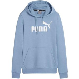 Damska Bluza Z Kapturem Z Logo ESS. Niebieskie bluzy Puma, m, bez wzorów, z kapturem. Za 273,99 zł.