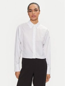 Calvin Klein Koszula K20K208068 Biały Regular Fit. Białe koszule Calvin Klein, bez wzorów, z bawełny, bez kołnierzyka, bez ramiączek. Za 279,99 zł.