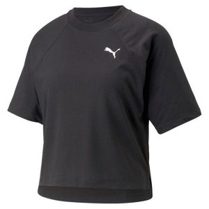 T-shirt z krótkim rękawem damski Puma MODERN SPORTS. Czarne t-shirty Puma, m, bez wzorów, z poliesteru, bez kołnierzyka, bez ramiączek. Za 211,00 zł.