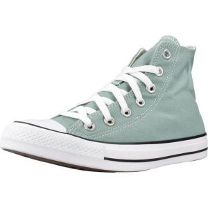 Trampki Converse Model Chuck Taylor All Star Kolor Zielony. Zielone trampki Converse, bez wzorów, z tkaniny, bez zapięcia. Za 370,15 zł.