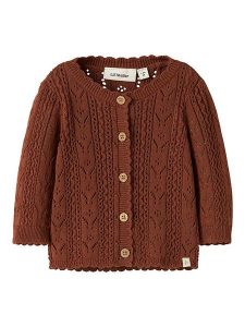 Lil Atelier Kardigan "Kajsa" w kolorze brązowym rozmiar: 68. Brązowe kardigany Lil' Atelier, z bawełny. Za 98,95 zł.