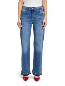 CARTOON Dżinsy - Regular fit - w kolorze niebieskim rozmiar: 42. Niebieskie jeansy Cartoon, bez wzorów, z podwyższonym stanem. Za 132,36 zł.